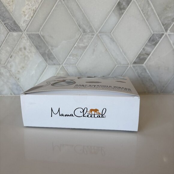 Mama Cheetah Small 0-3M Organic Cotton 3 pack Baby Swaddle Wrap Soft White Gray - Picture 8 of 9